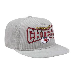 New Era Kansas City Chiefs Gray Cord Golfer Snapback Hat Cap Adjustable - OSFM